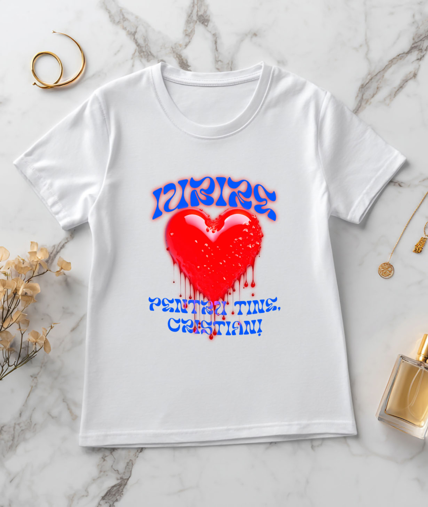 Tricou Femei, Barbati, Copii, Fata, Baiat, Unisex Personalizat Cadouri personalizate Valentine’s Day – Iubire și inima roșie strălucitoare pentru tine [3]