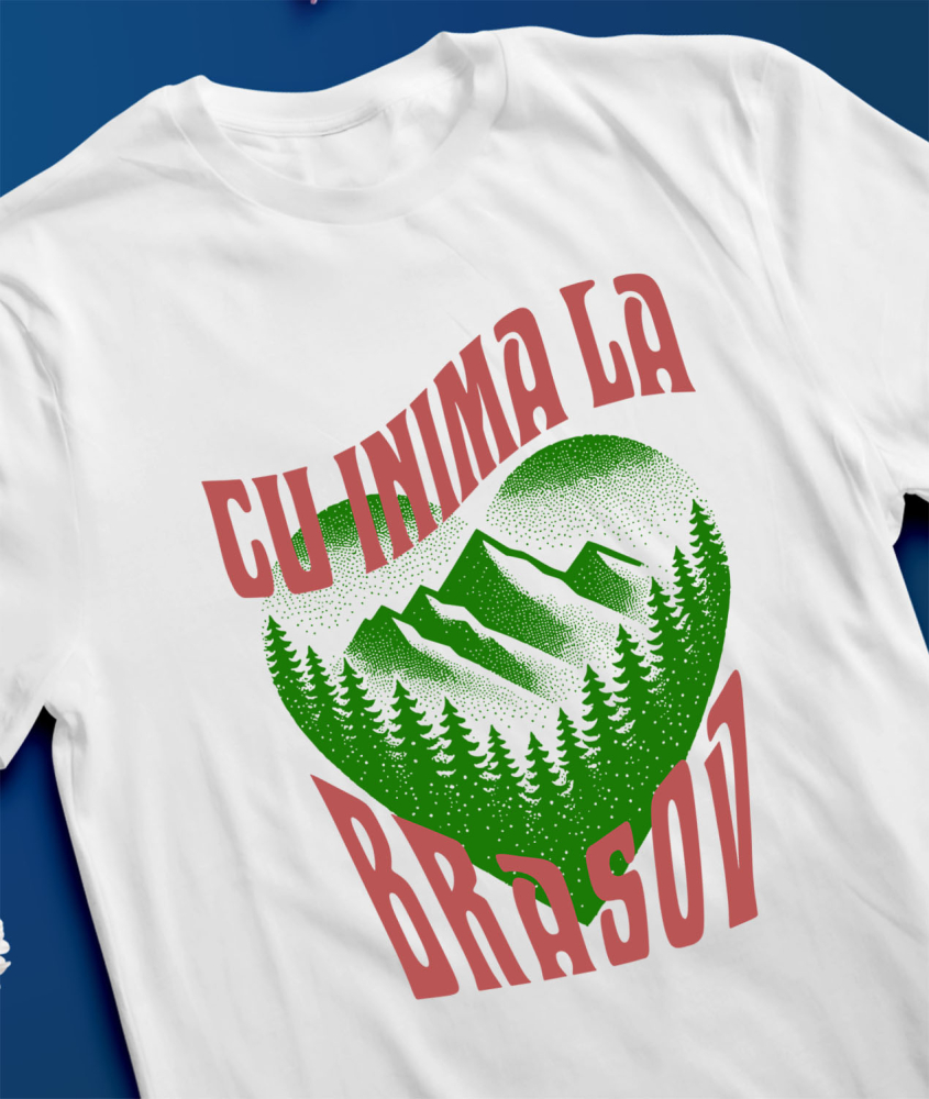 Tricou Femei, Barbati, Copii, Fata, Baiat, Unisex Personalizat Tricou Personalizat Natură - „Cu Inima la Brașov” | Cadouri Speciale [3]