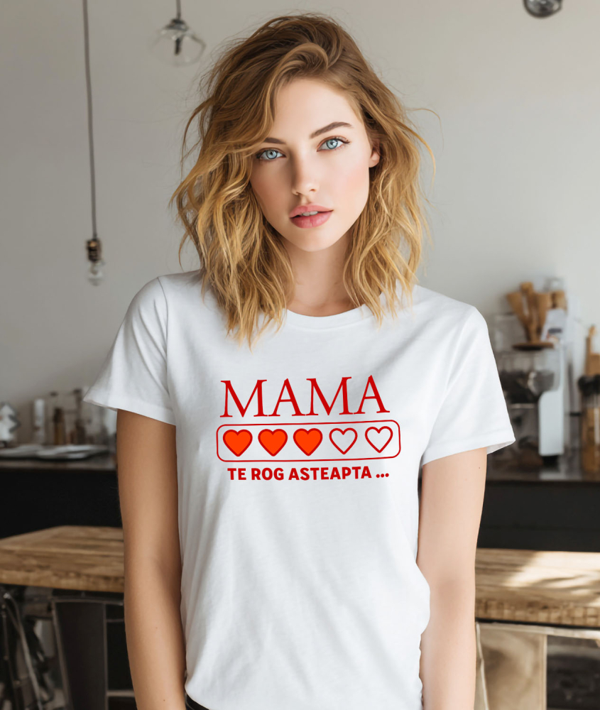 Tricou Femei, Barbati, Copii, Fata, Baiat, Unisex Personalizat "Inimi Pline de Culoare – Cadouri Personalizate pentru Mama cu Mesaj Iubire" [2]