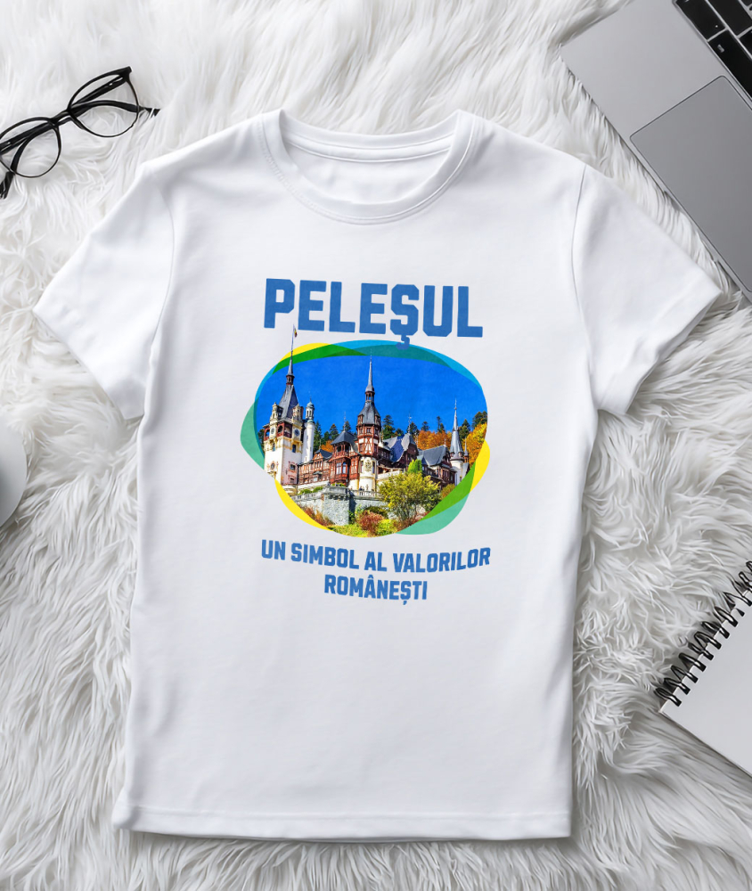 Tricou Femei, Barbati, Copii, Fata, Baiat, Unisex Personalizat "Castelul Peleș – Atracție Turistică Internațională în România" [3]