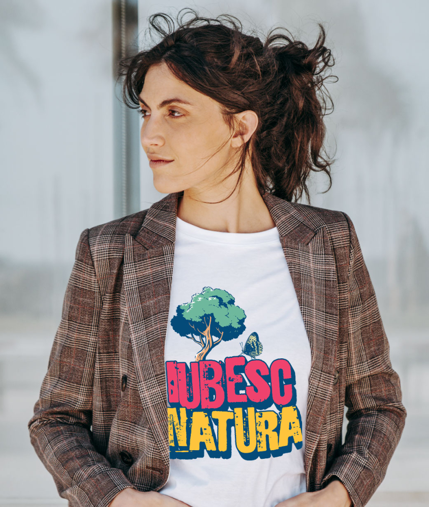 Tricou Femei, Barbati, Copii, Fata, Baiat, Unisex Personalizat "Iubesc Natura – Copac Verde și Fluturi Colorați, Hobby Natural" [2]