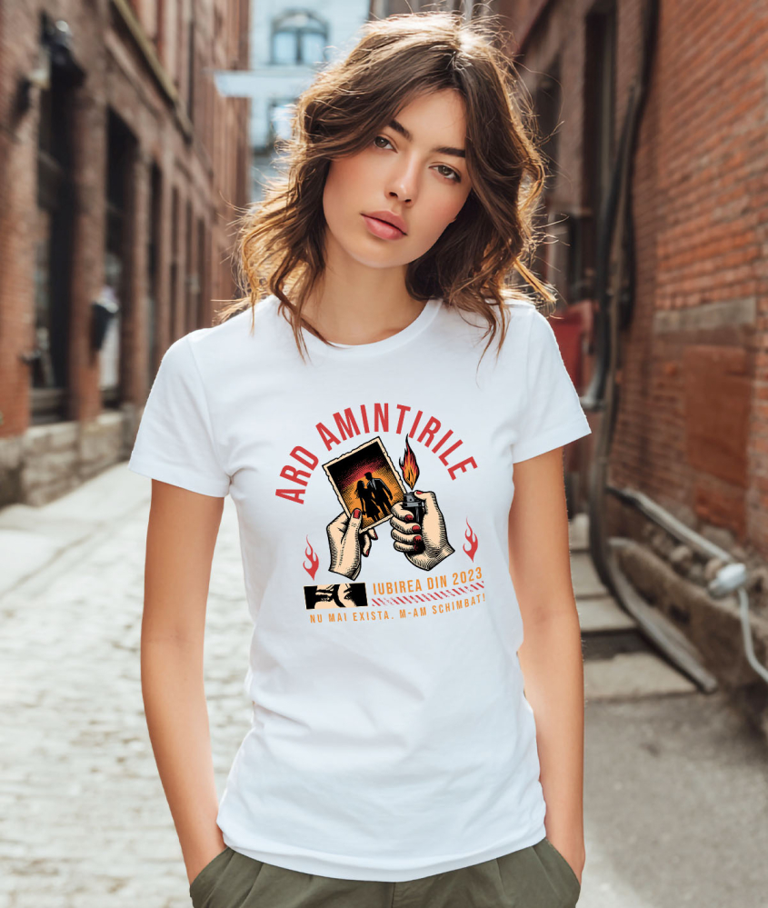 Tricou Femei, Barbati, Copii, Fata, Baiat, Unisex Personalizat Cadou Personalizat Mâini Femeie Foc cu Text „Ard Amintirile Iubirea din 2023” [2]