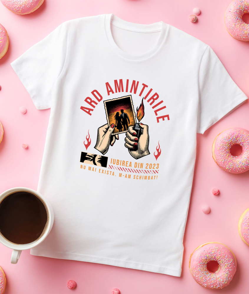 Tricou Femei, Barbati, Copii, Fata, Baiat, Unisex Personalizat Cadou Personalizat Mâini Femeie Foc cu Text „Ard Amintirile Iubirea din 2023” [3]