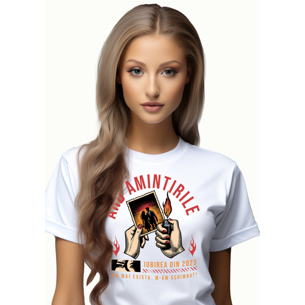 Tricou Femei, Barbati, Copii, Fata, Baiat, Unisex Personalizat Cadou Personalizat Mâini Femeie Foc cu Text „Ard Amintirile Iubirea din 2023” [1]