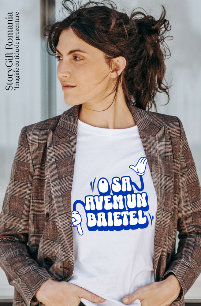 Tricou Femei, Barbati, Copii, Fata, Baiat, Unisex Personalizat Mickey Mouse Anunț Sarcină Băiețel | Cadou Personalizat Familie [2]