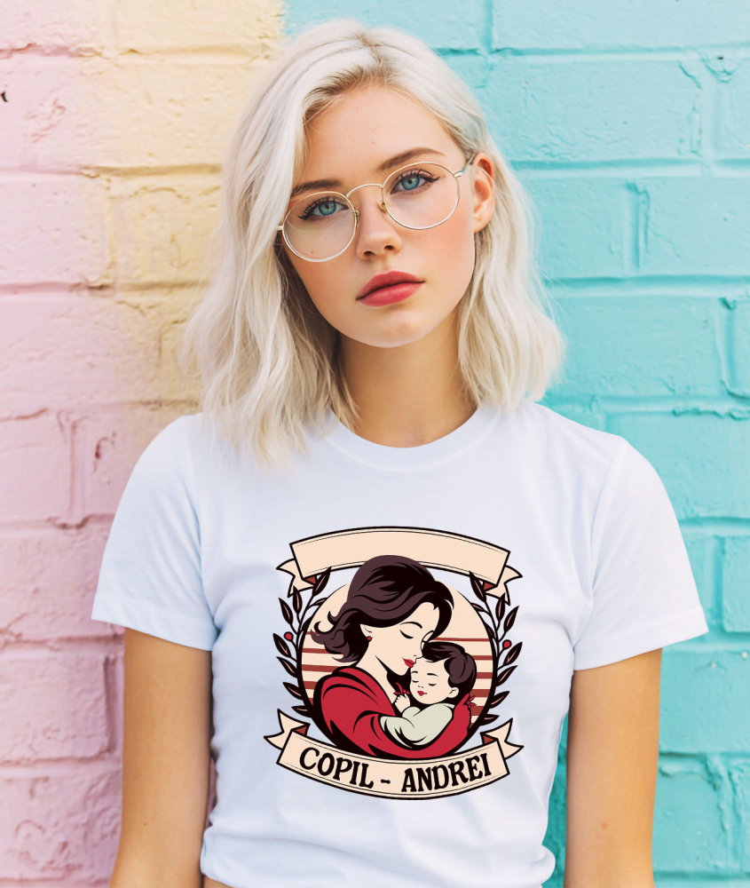 Tricou Femei, Barbati, Copii, Fata, Baiat, Unisex Personalizat Mama și Copil - „Iubire Eternă” | Cadou Personalizat pentru Familie [2]