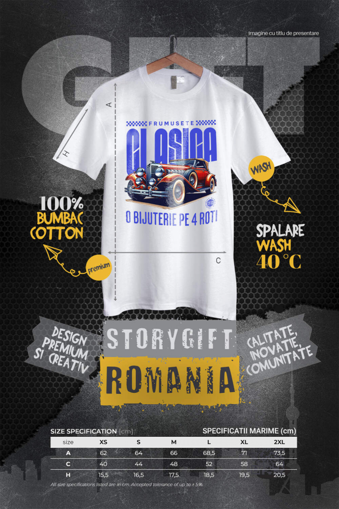 Tricou Femei, Barbati, Copii, Fata, Baiat, Unisex Personalizat Mașină Vintage Clasică – Eleganță și Lux pe 4 Roți [4]