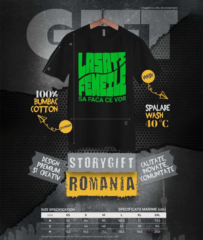 Tricou Femei, Barbati, Copii, Fata, Baiat, Unisex Personalizat Mesaj Haios „Lasați femeile să facă ce vor” – Cadou Personalizat Amuzant [4]