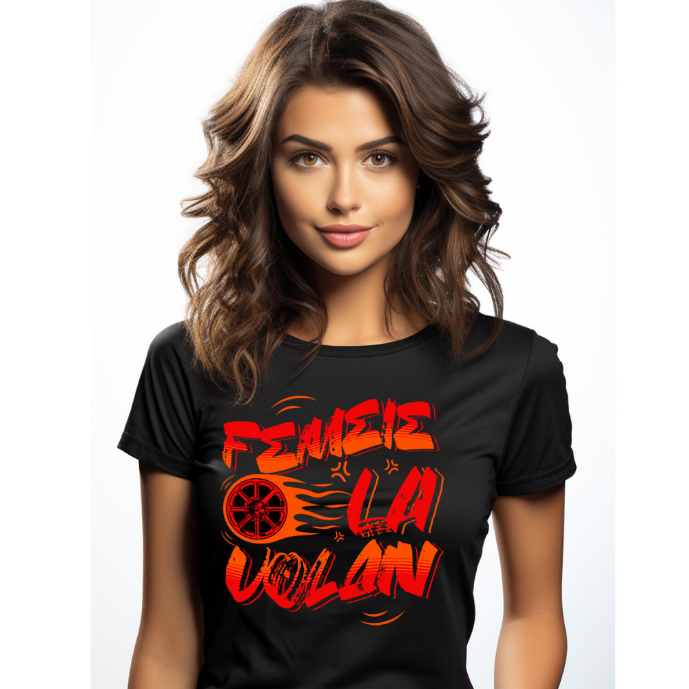 Tricou Femei, Barbati, Copii, Fata, Baiat, Unisex Personalizat Mesaj Colorat – Roată Mașină În Flăcări | Design Pentru Iubitorii De Viteză [1]