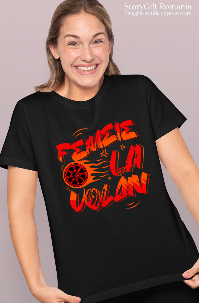 Tricou Femei, Barbati, Copii, Fata, Baiat, Unisex Personalizat Mesaj Colorat – Roată Mașină În Flăcări | Design Pentru Iubitorii De Viteză [2]