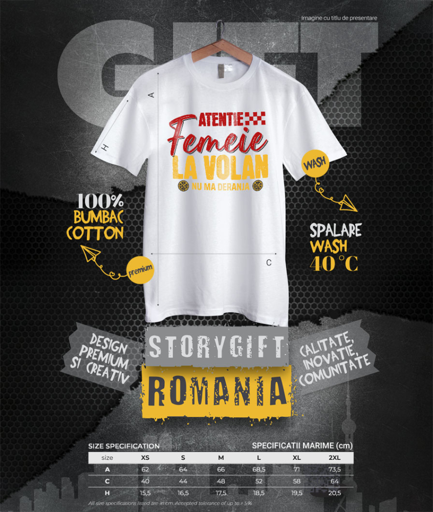 Tricou Femei, Barbati, Copii, Fata, Baiat, Unisex Personalizat Mesaj Colorat – Roți Mașină | Design Vibrant pentru Iubitorii de Viteză [4]