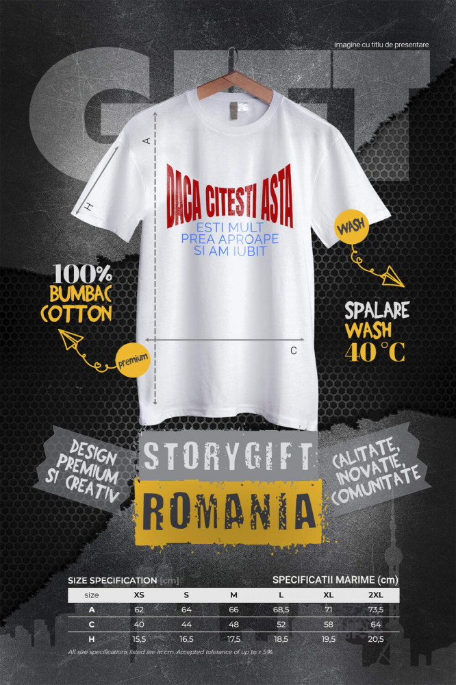 Tricou Femei, Barbati, Copii, Fata, Baiat, Unisex Personalizat „Mesaj Haios pentru Iubita - Cadou Personalizat de Dragoste pentru Valentine's Day sau Dragobete” [4]