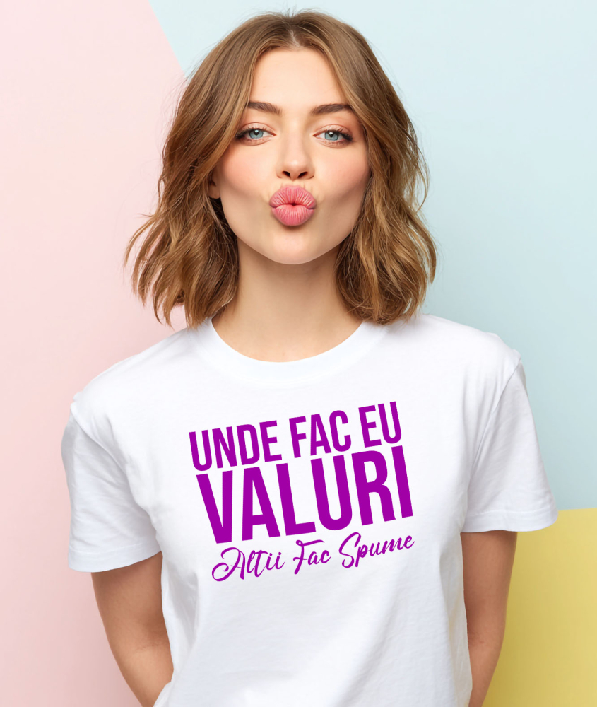 Tricou Femei, Barbati, Copii, Fata, Baiat, Unisex Personalizat Mesaj Haios „Unde fac eu valuri, alții fac spume” – Cadou Personalizat pentru Tati [2]