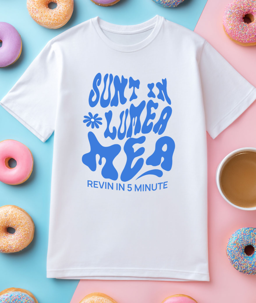 Tricou Femei, Barbati, Copii, Fata, Baiat, Unisex Personalizat „Sunt în lumea mea, revin în 5 minute” - Mesaj Relaxant și Cadou Personalizat [3]