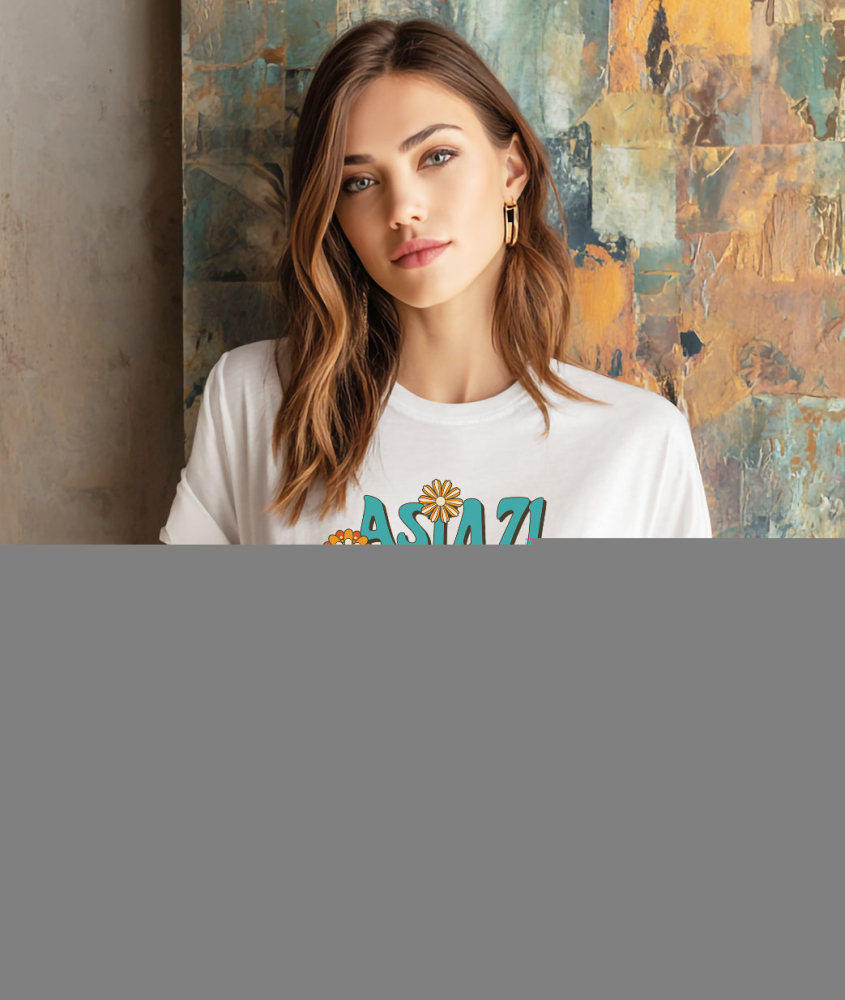 Tricou Femei, Barbati, Copii, Fata, Baiat, Unisex Personalizat Mesaj Inspirațional Femeie – Flori Colorate și "Azi Sunt Fericită" [2]