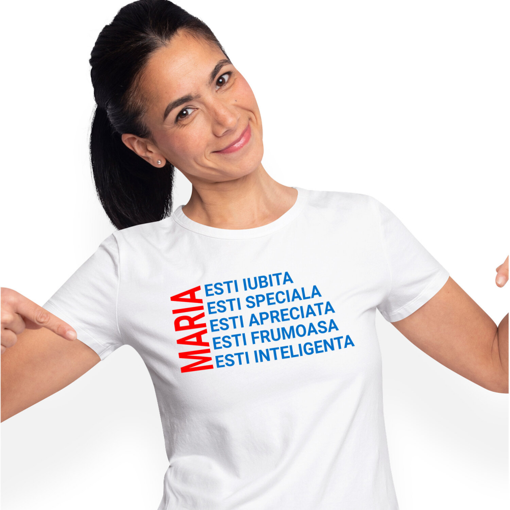 Tricou Femei, Barbati, Copii, Fata, Baiat, Unisex Personalizat Mesaj Romantic de Valentine's Day pentru Maria | Cadou Iubire Specială [1]