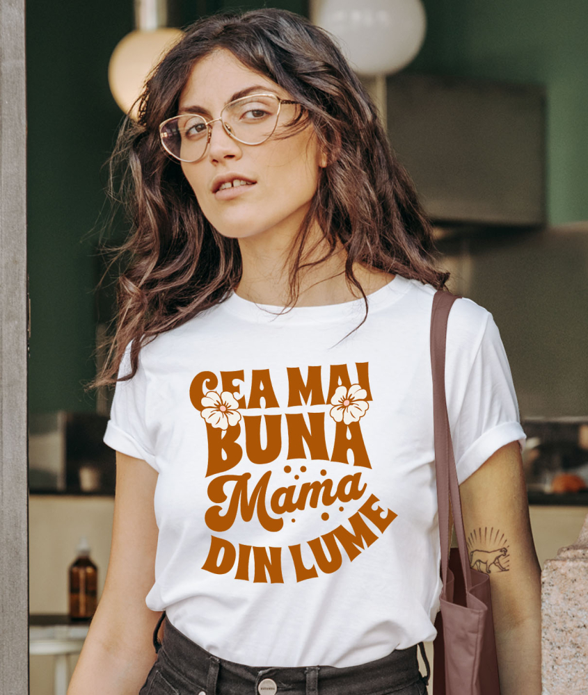 Tricou Femei, Barbati, Copii, Fata, Baiat, Unisex Personalizat Cadou Personalizat Ziua Mamei – Cea Mai Bună Mamă Din Lume [2]