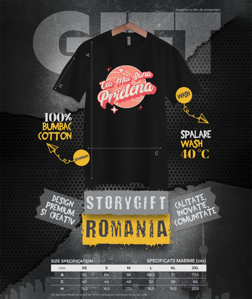Tricou Femei, Barbati, Copii, Fata, Baiat, Unisex Personalizat "Minge de Baschet Personalizată cu Stele Strălucitoare - Cea Mai Bună Prietenă Fete, Cadou Dragoste" [4]