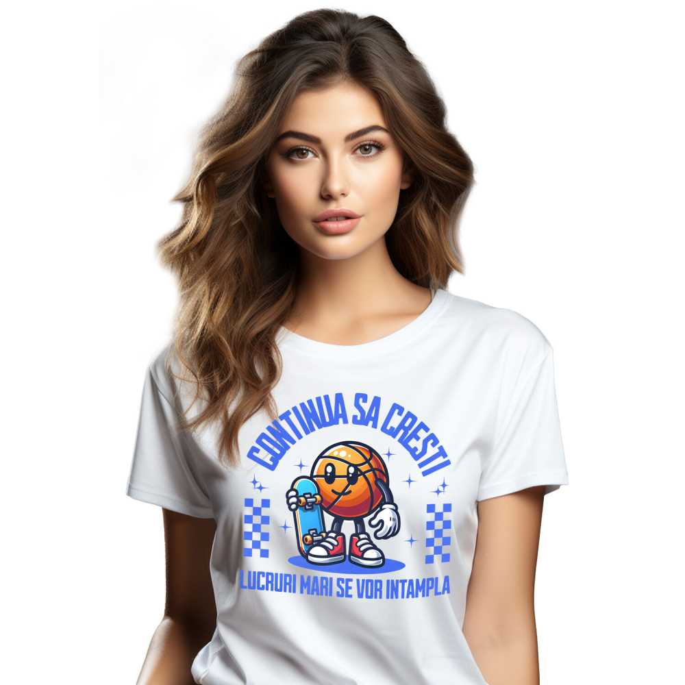 Tricou Femei, Barbati, Copii, Fata, Baiat, Unisex Personalizat Minge Baschet, Teniși și Skateboard Personalizate – Cadou Sportiv Motivațional [1]