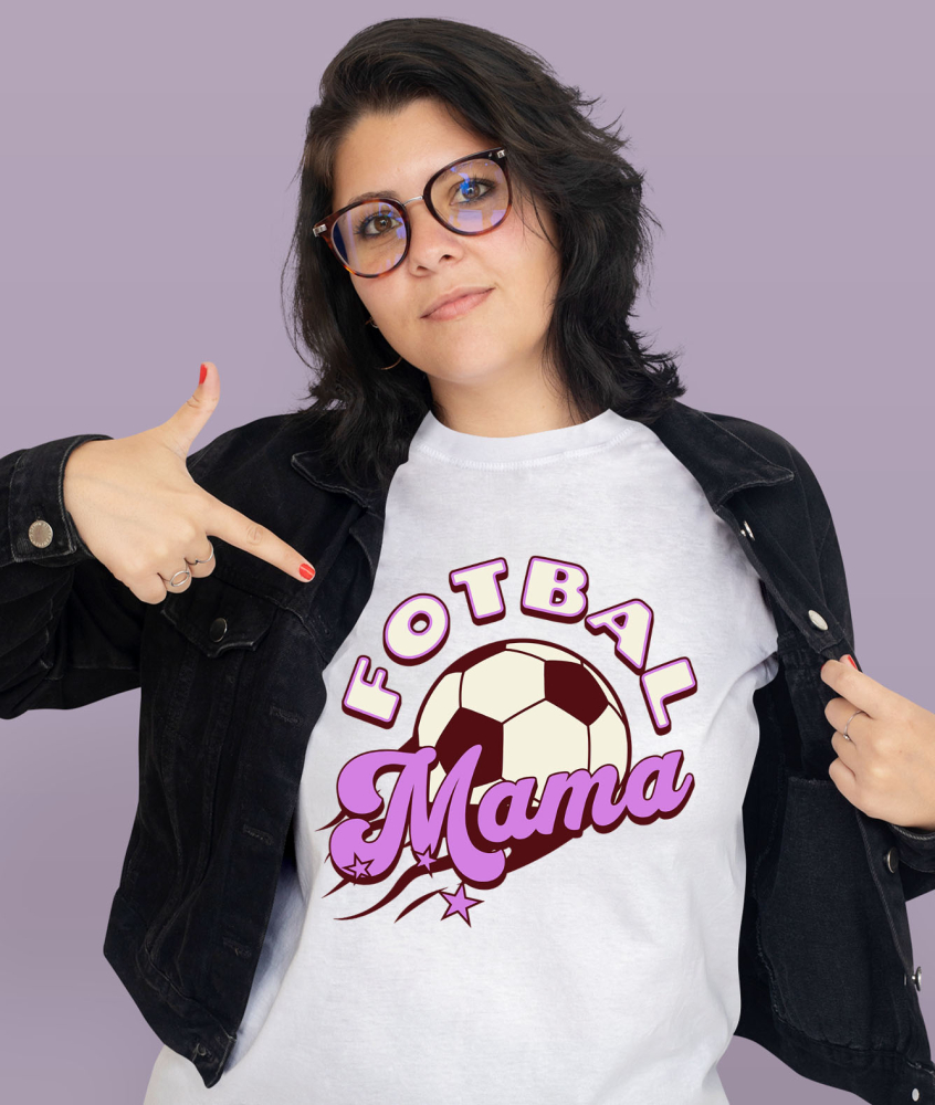 Tricou Femei, Barbati, Copii, Fata, Baiat, Unisex Personalizat Minge de Fotbal Personalizată - Cadou pentru Mama și Familie [2]