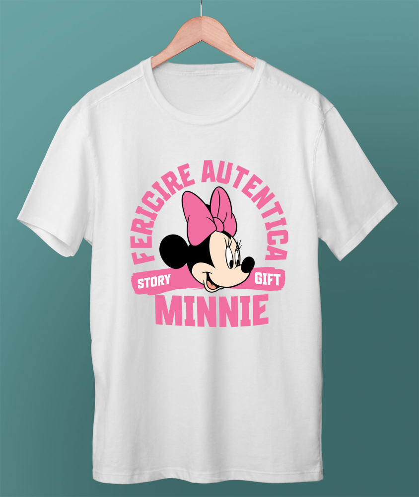 Tricou Femei cu Minnie, cu zâmbetul ce schimbă totul 100% Bumbac, Alb, M [3]