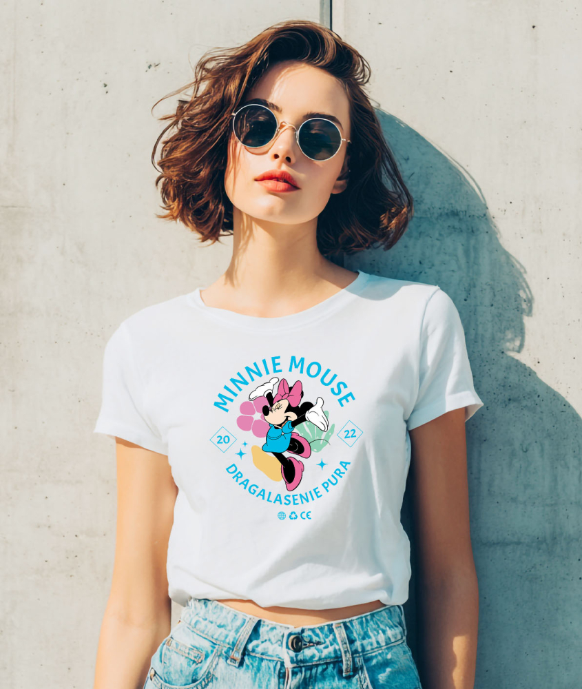 Tricou Femei cu Minnie, dansul ca o poveste 100% Bumbac, Alb, S [2]