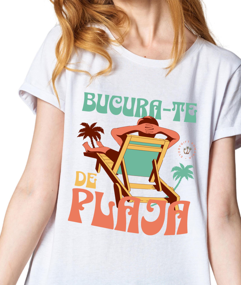 Tricou Femei, Barbati, Copii, Fata, Baiat, Unisex Personalizat Om Pe Sezlong Plajă Tropicală - Cadouri Personalizate Pentru Familie, Tati și Copii [2]