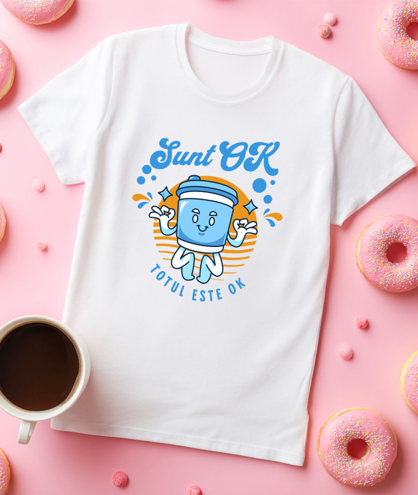 Tricou Femei, Barbati, Copii, Fata, Baiat, Unisex Personalizat „Pahar Personalizat Yoga 'Sunt Ok, Totul Este Ok' – Cadou Motivațional pentru Familie și Yoga” [3]