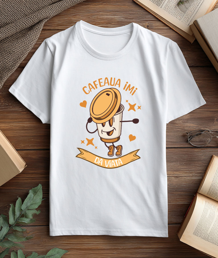 Tricou Femei, Barbati, Copii, Fata, Baiat, Unisex Personalizat „Pahar De Cafea Personalizat 'Cafeaua Îmi Dă Viață' – Cadou pentru Iubitorii de Dans și Cafea” [3]