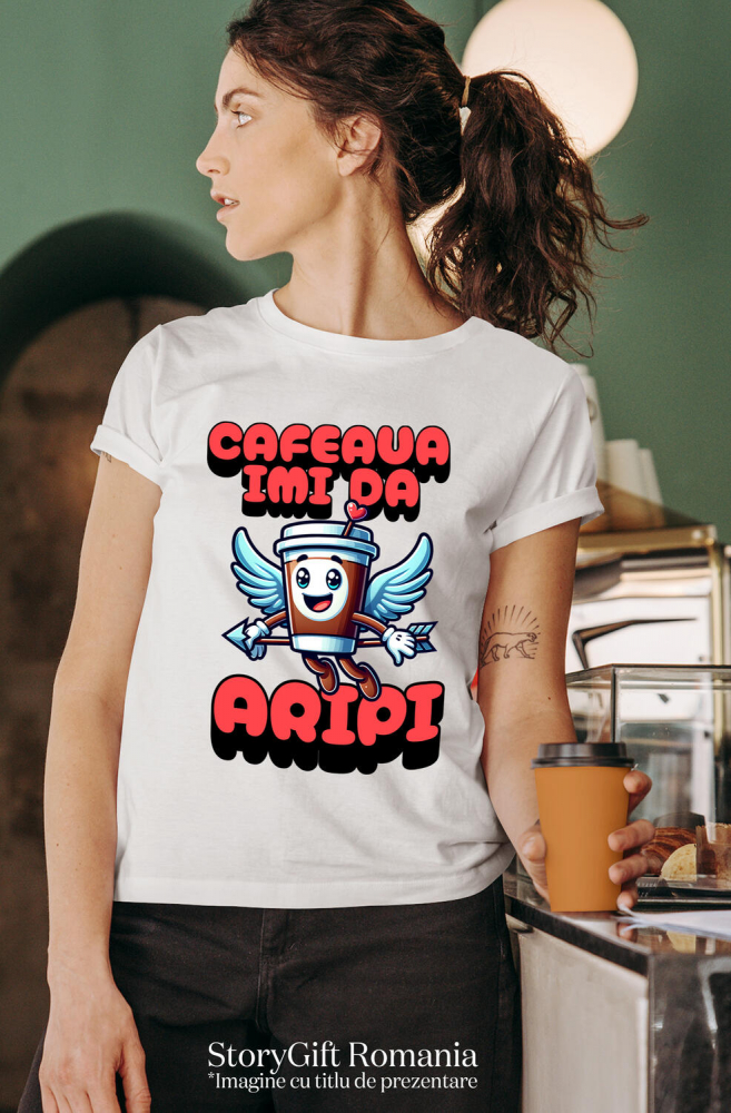 Tricou Femei, Barbati, Copii, Fata, Baiat, Unisex Personalizat „Pahar Vesel de Cafea Personalizat – Cadou Amuzant pentru Familie, Tati și Prieteni” [2]