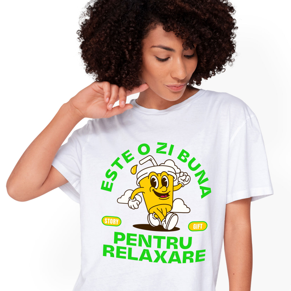 Tricou Femei, Barbati, Copii, Fata, Baiat, Unisex Personalizat „Pahar de Suc Vesel cu Pai - Cadou Relaxare pentru Familie și Copii” [1]