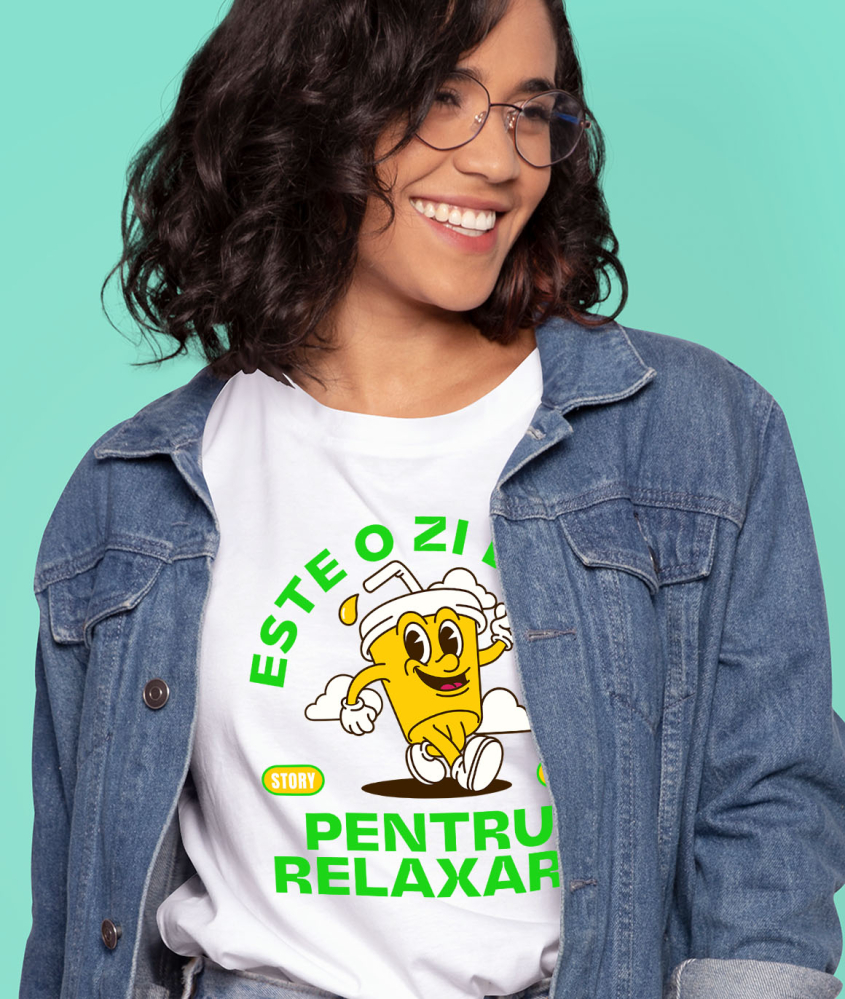 Tricou Femei, Barbati, Copii, Fata, Baiat, Unisex Personalizat „Pahar de Suc Vesel cu Pai - Cadou Relaxare pentru Familie și Copii” [2]