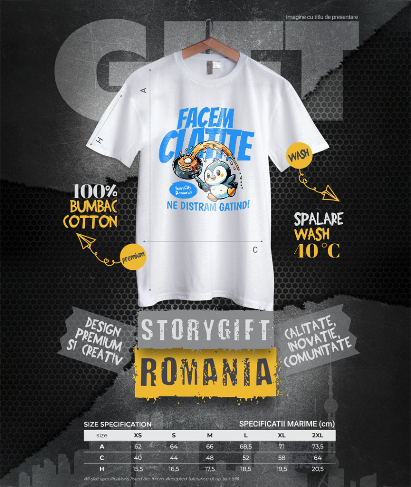 Tricou Femei, Barbati, Copii, Fata, Baiat, Unisex Personalizat Cadou personalizat pentru iubitorii de clătite | Pinguin în bucătărie cu tigaie și distracție în familie [4]