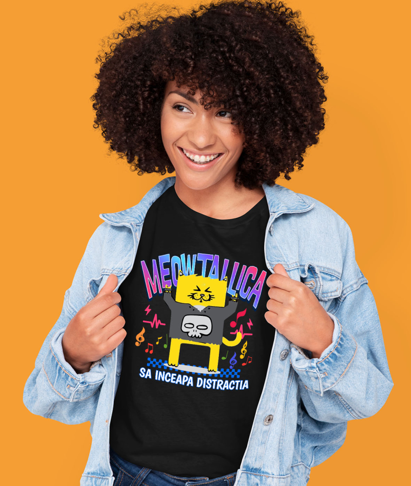 Tricou Femei, Barbati, Copii, Fata, Baiat, Unisex Personalizat Pisica Cu Haina Craiu Meowtalica – Cadouri Personalizate Pentru Tati, Copii și Familie [2]