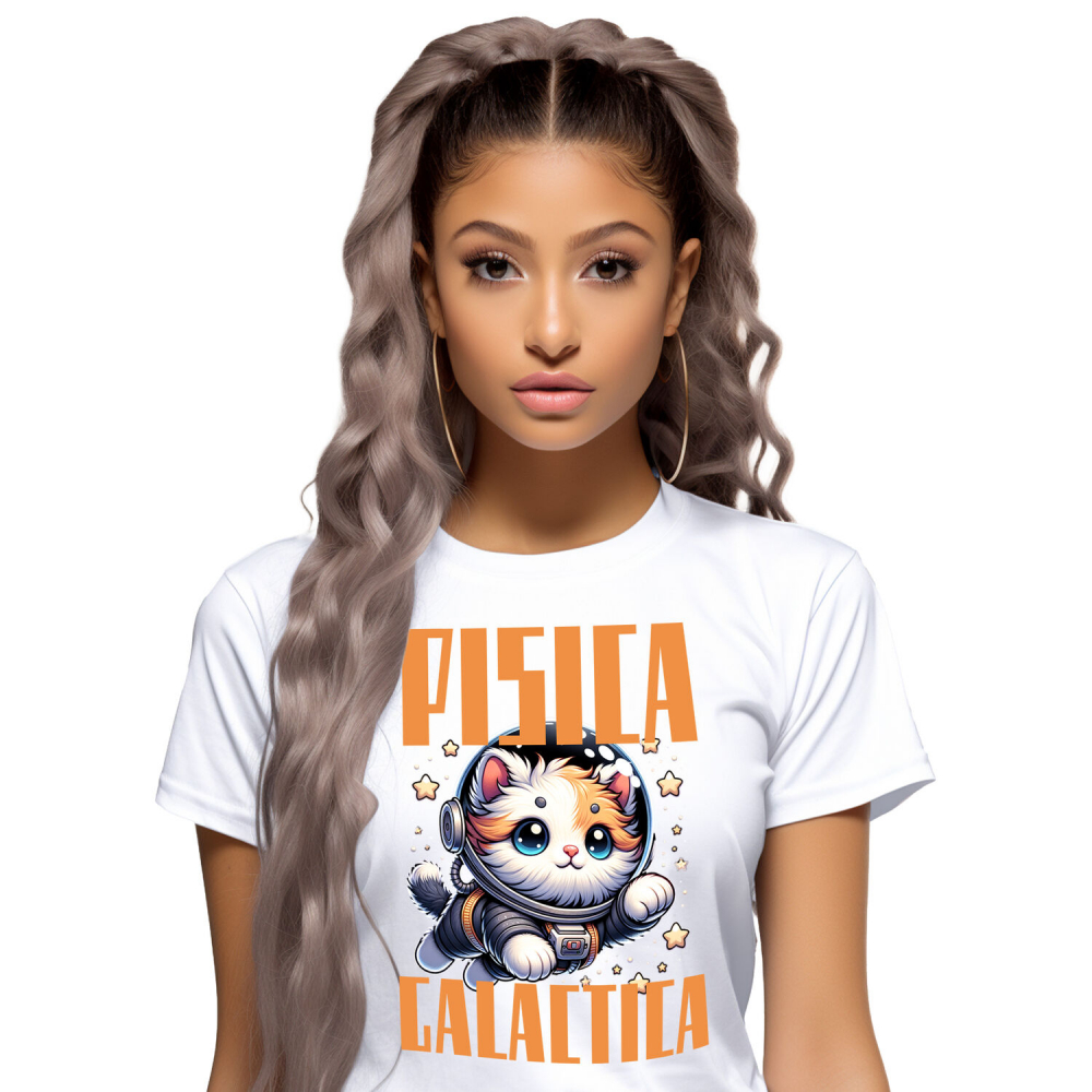Tricou Femei, Barbati, Copii, Fata, Baiat, Unisex Personalizat "Pisica în Costum de Astronaut - Cadou Personalizat pentru Iubitorii de Pisici și Copii" [1]