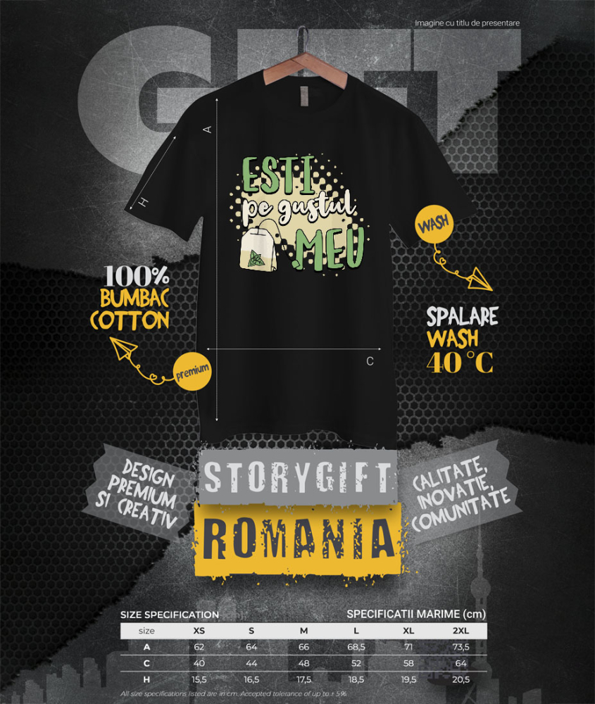 Tricou Femei, Barbati, Copii, Fata, Baiat, Unisex Personalizat „Plic de Ceai cu Mentă – Băutură Caldă și Relaxantă pentru Orice Moment” [4]