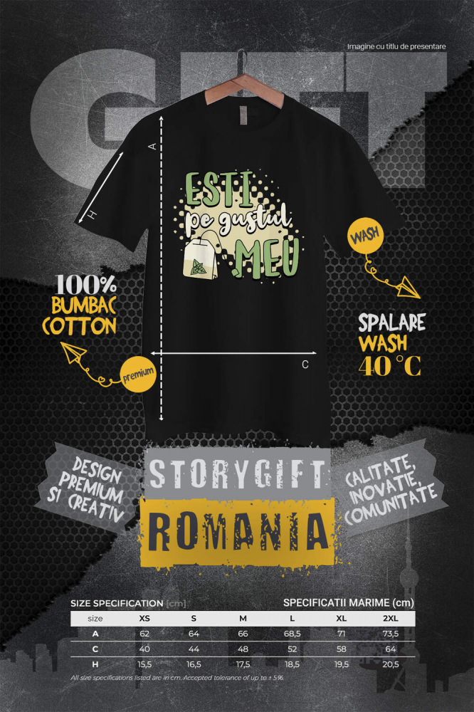 Tricou Femei, Barbati, Copii, Fata, Baiat, Unisex Personalizat „Plic de Ceai cu Mentă – Băutură Caldă și Relaxantă pentru Orice Moment” [4]