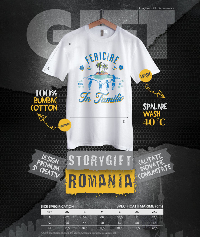 Tricou Femei, Barbati, Copii, Fata, Baiat, Unisex Personalizat Tricou Personalizat Familie - „Fericire în Vacanță” | Cadouri Unice [4]