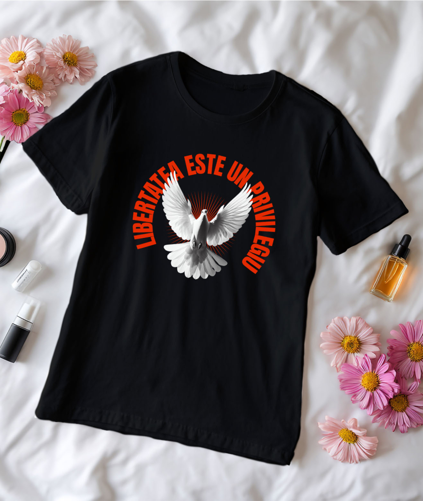 Tricou Femei, Barbati, Copii, Fata, Baiat, Unisex Personalizat Tricou Personalizat Porumbel Alb – Simbol al Purității și Libertății | Cadou Perfect [3]