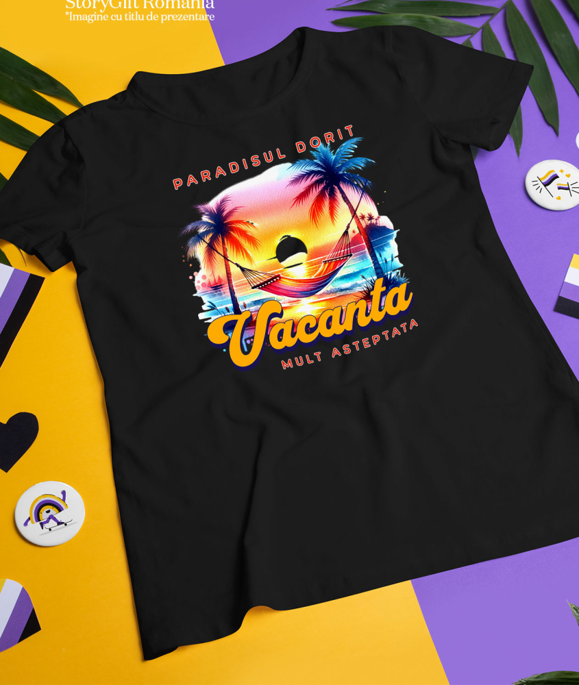 Tricou Femei, Barbati, Copii, Fata, Baiat, Unisex Personalizat Cadou Personalizat Plajă Tropicală – Amintiri Unice pentru Familie & Prieteni [3]