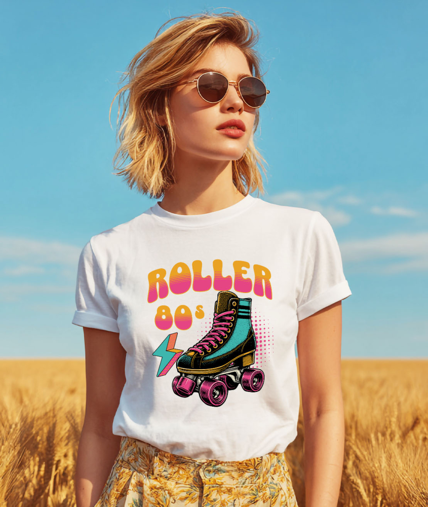 Tricou Femei, Barbati, Copii, Fata, Baiat, Unisex Personalizat Role Colorate pentru Copii – Patine Sportive Personalizate și Distracție Roller [2]