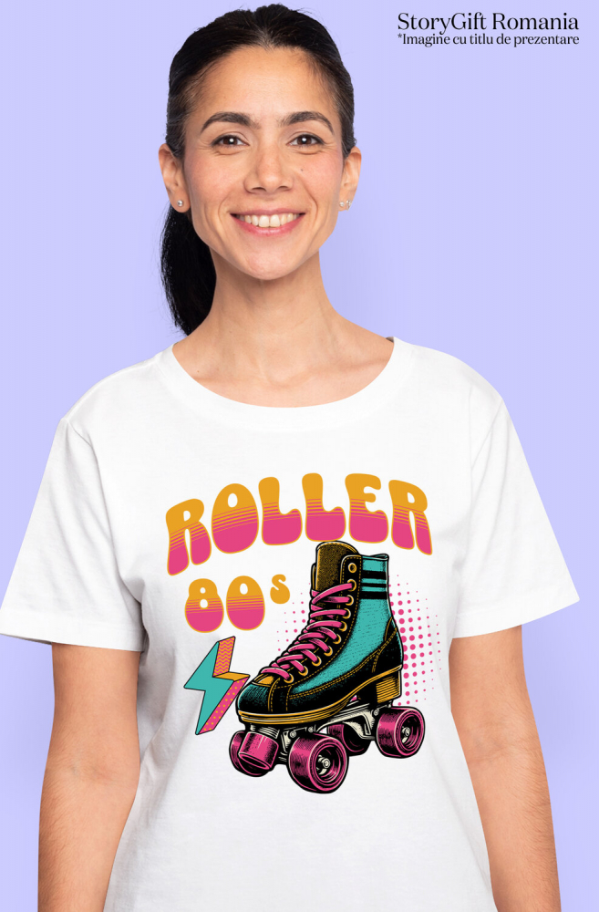 Tricou Femei, Barbati, Copii, Fata, Baiat, Unisex Personalizat Role Colorate pentru Copii – Patine Sportive Personalizate și Distracție Roller [2]