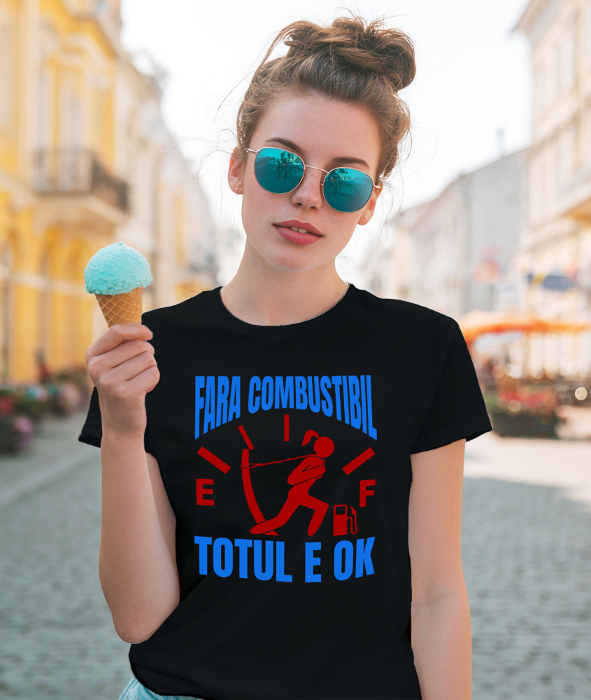 Tricou Femei, Barbati, Copii, Fata, Baiat, Unisex Personalizat Semn Bord Mașină – Nivel Combustibil Scăzut cu Design Haios [2]