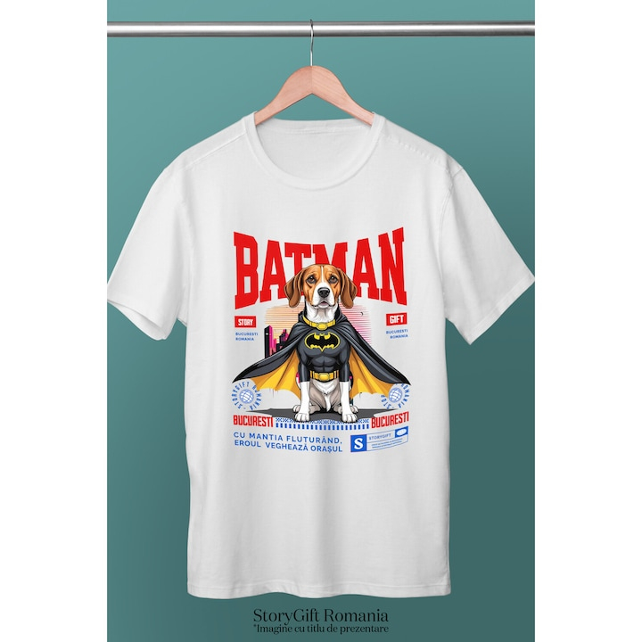 Tricou Femei cu Silueta Umana Alergare Supereroi Personaje Antrenament Motivational Puternic cu imprimeu pe Fata, 100% Bumbac, Alb, S [3]