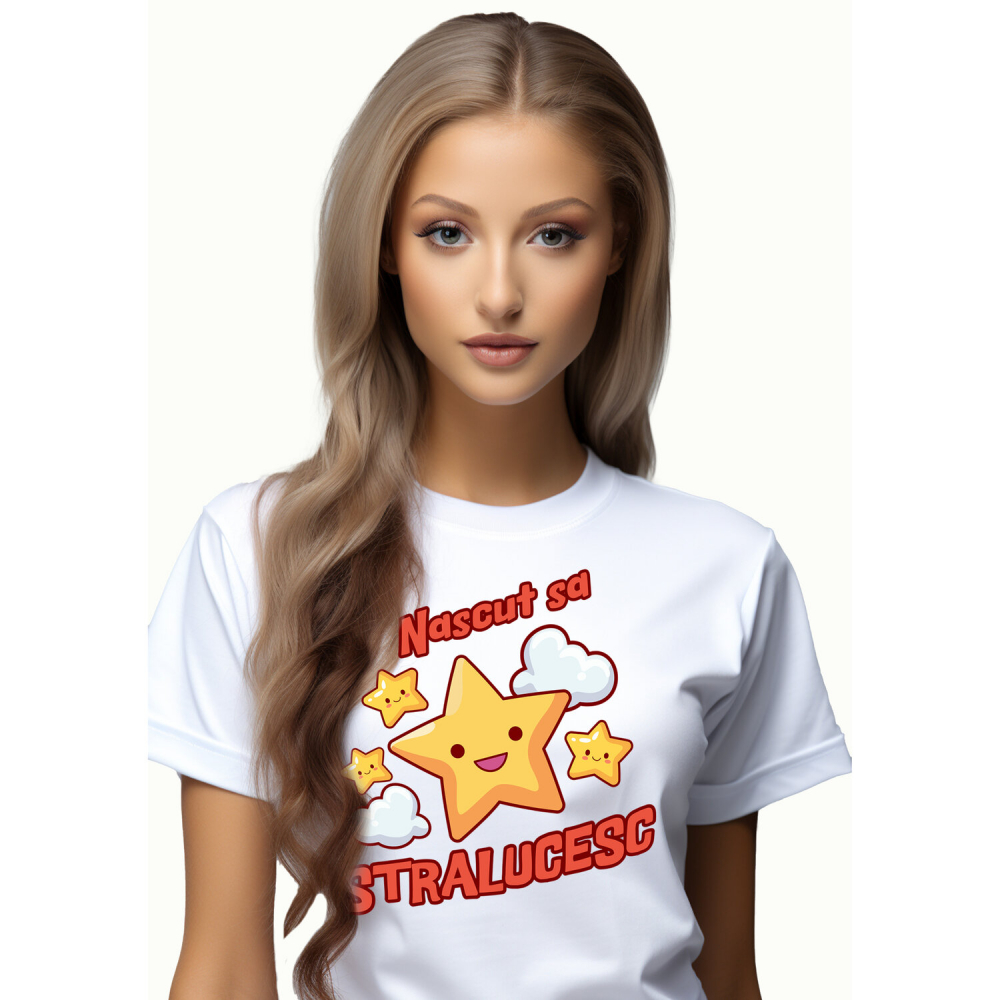 Tricou Femei, Barbati, Copii, Fata, Baiat, Unisex Personalizat Cadou Personalizat „Stele Vesele Printre Nori” | Mesaje pentru Copii și Familie [1]