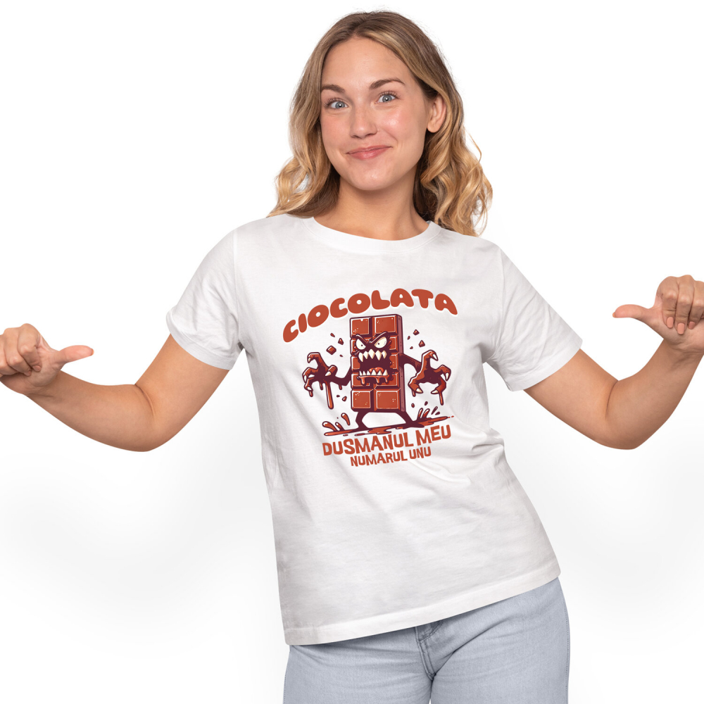 Tricou Femei, Barbati, Copii, Fata, Baiat, Unisex Personalizat Tableta de ciocolată personalizată cu monstru | Cadou amuzant pentru iubitorii de ciocolată [1]