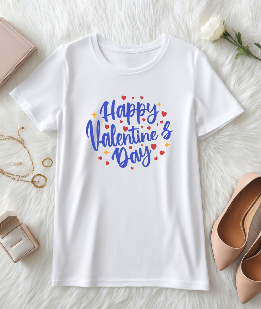 Tricou Femei, Barbati, Copii, Fata, Baiat, Unisex Personalizat Happy Valentine's Day – Tricou Personalizat pentru Ziua Îndrăgostiților [3]