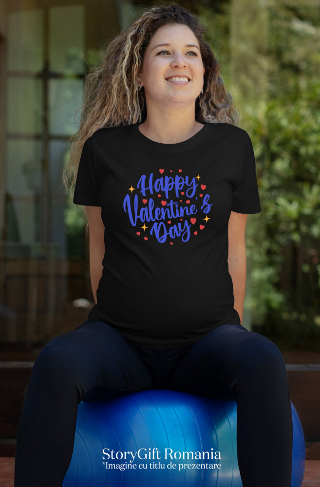 Tricou Femei, Barbati, Copii, Fata, Baiat, Unisex Personalizat Happy Valentine's Day – Tricou Personalizat pentru Ziua Îndrăgostiților [2]
