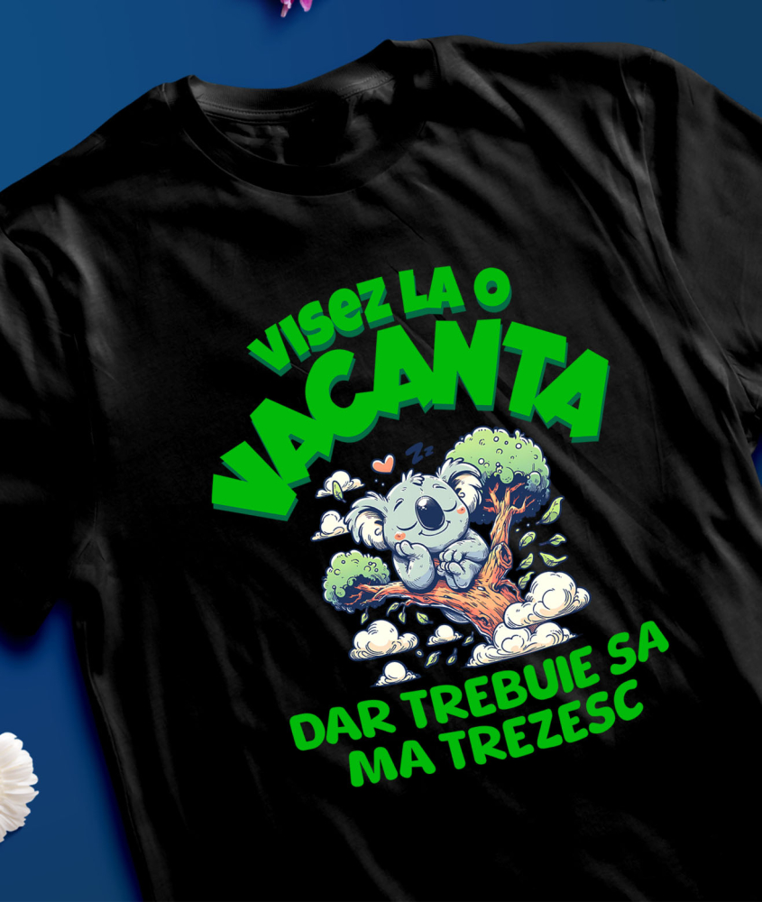 Tricou Femei, Barbati, Copii, Fata, Baiat, Unisex Personalizat Urs Koala Dormind în Copac - Cadou Personalizat Relaxant pentru Copii și Familie [3]