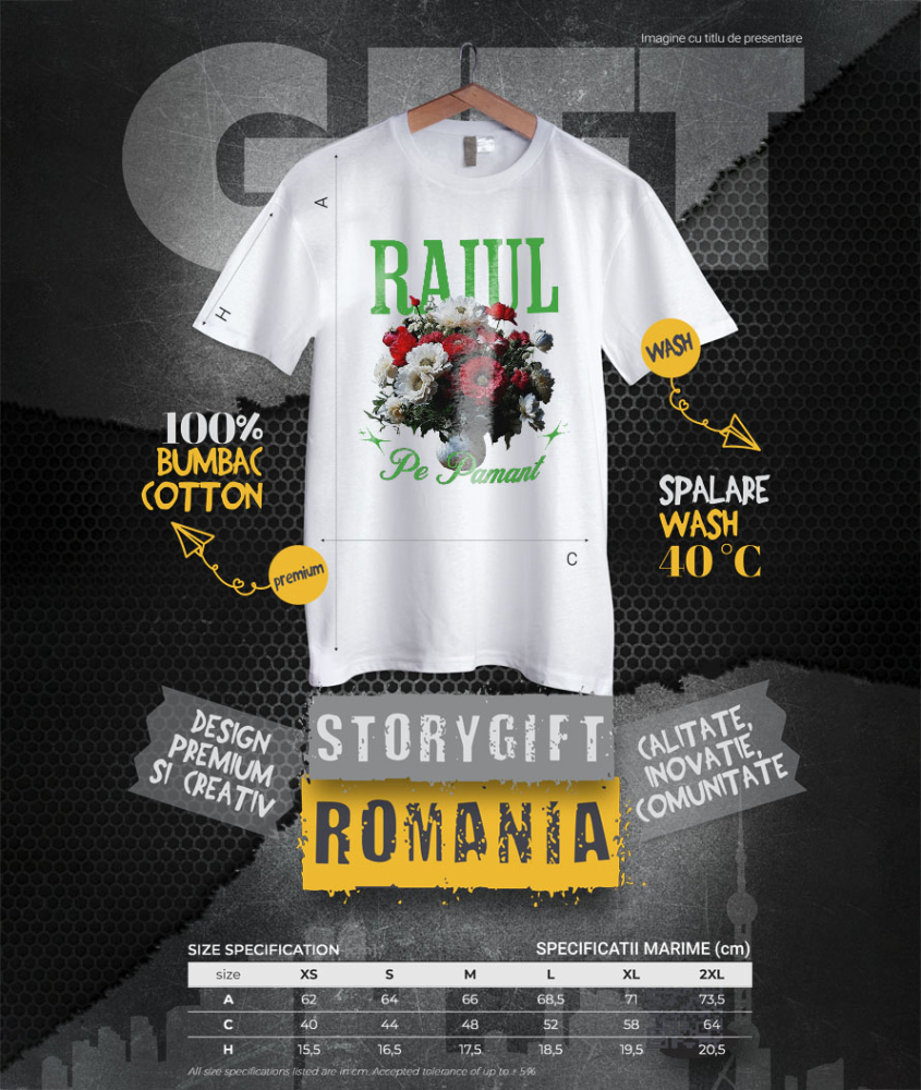 Tricou Femei, Barbati, Copii, Fata, Baiat, Unisex Personalizat Vaza cu Flori Colorate | Cadou Personalizat „Raiul Pe Pământ” | Decor Natural și Frumos [4]